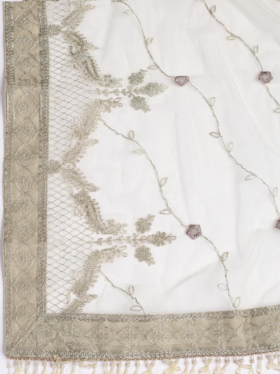Embroidered Georgette Unstitched Suit Piece With Dupatta