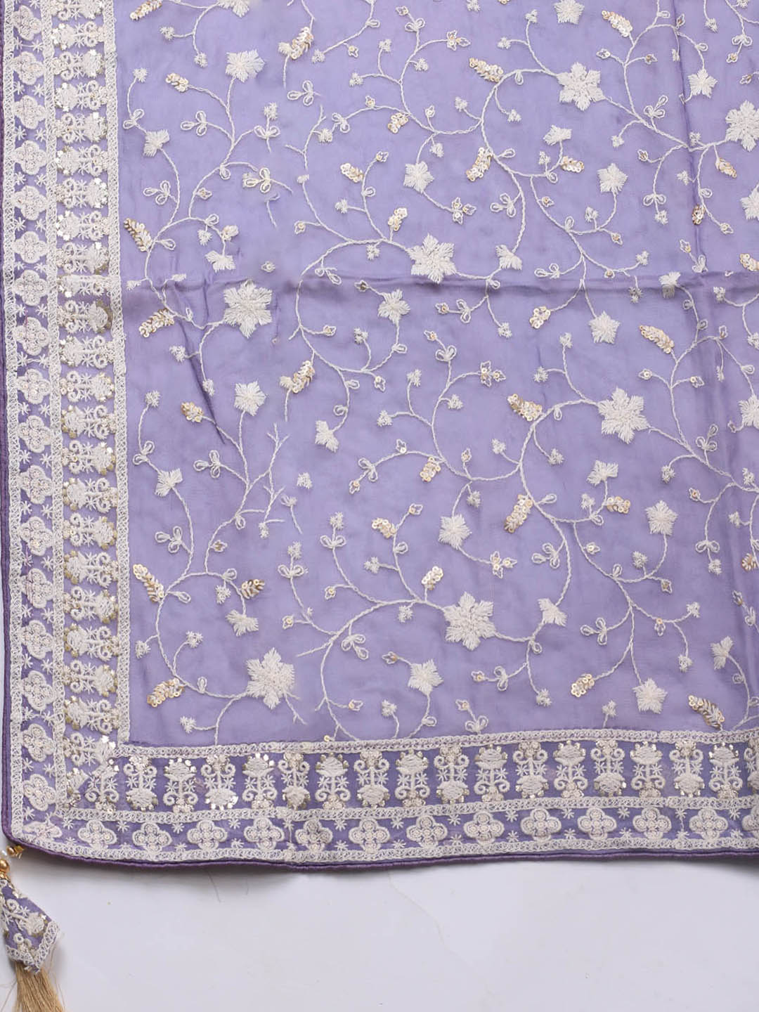 Embroidered Georgette Unstitched Suit Piece With Dupatta