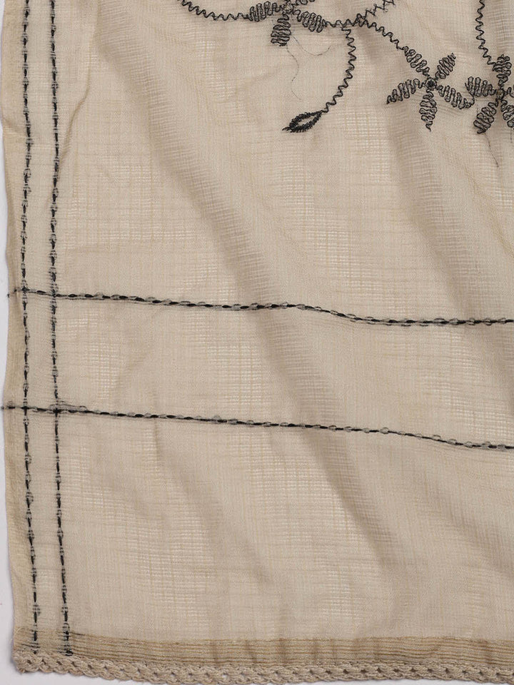 Woven Cotton Blend Unstitched Suit Piece With Dupatta