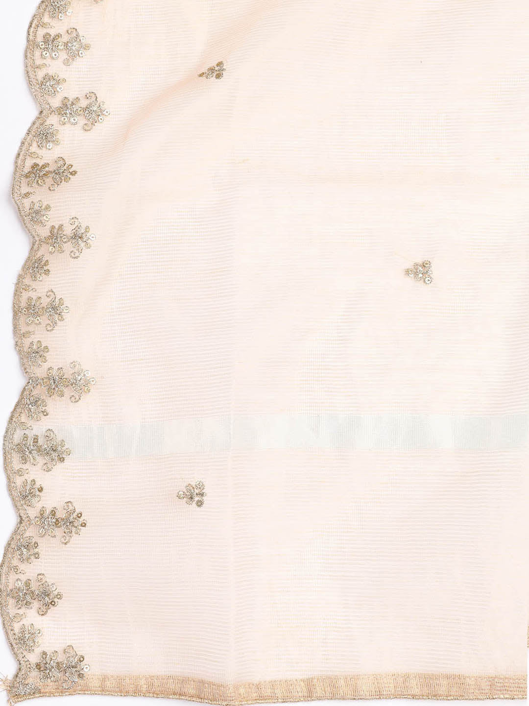 Embroidered Cotton Blend Unstitched Suit Piece With Dupatta