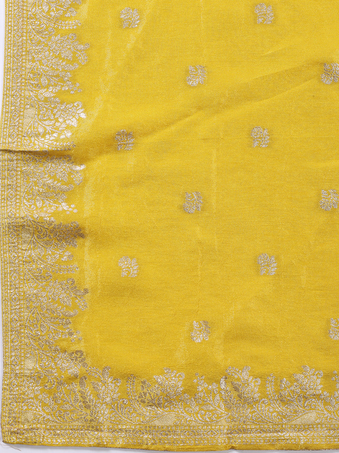 Neck Embroidered Tissue Unstitched Suit With Dupatta