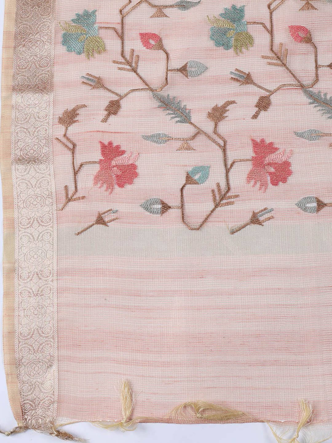 Woven Tissue Unstitched Suit With Dupatta