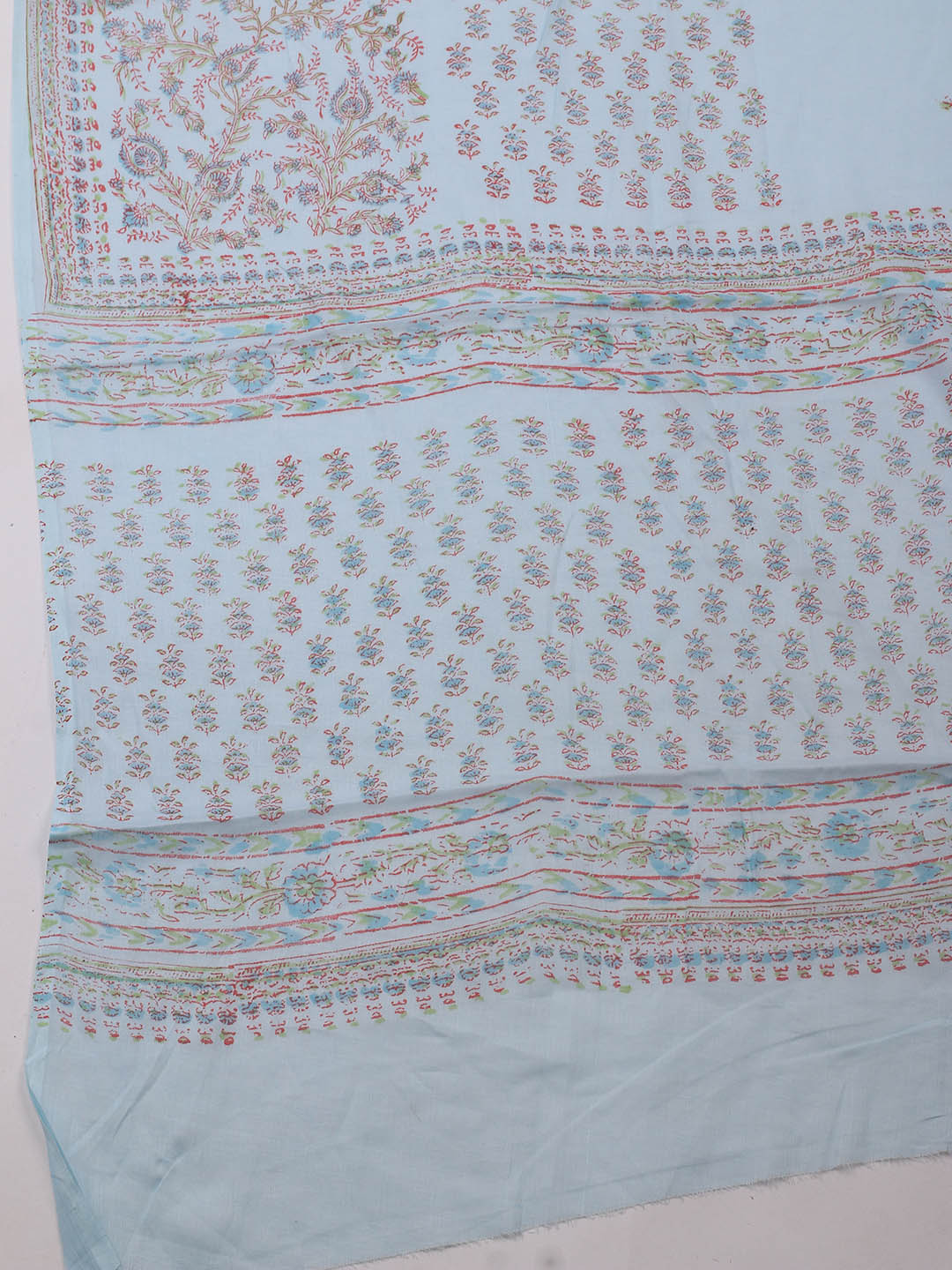 Printed Cotton Blend Unstitched Suit Piece With Dupatta