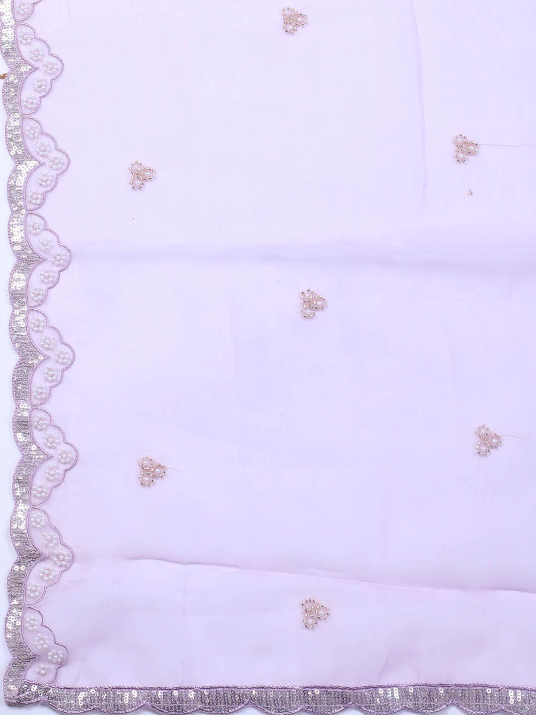 Embroidered Chiffon Unstitched Suit With Dupatta