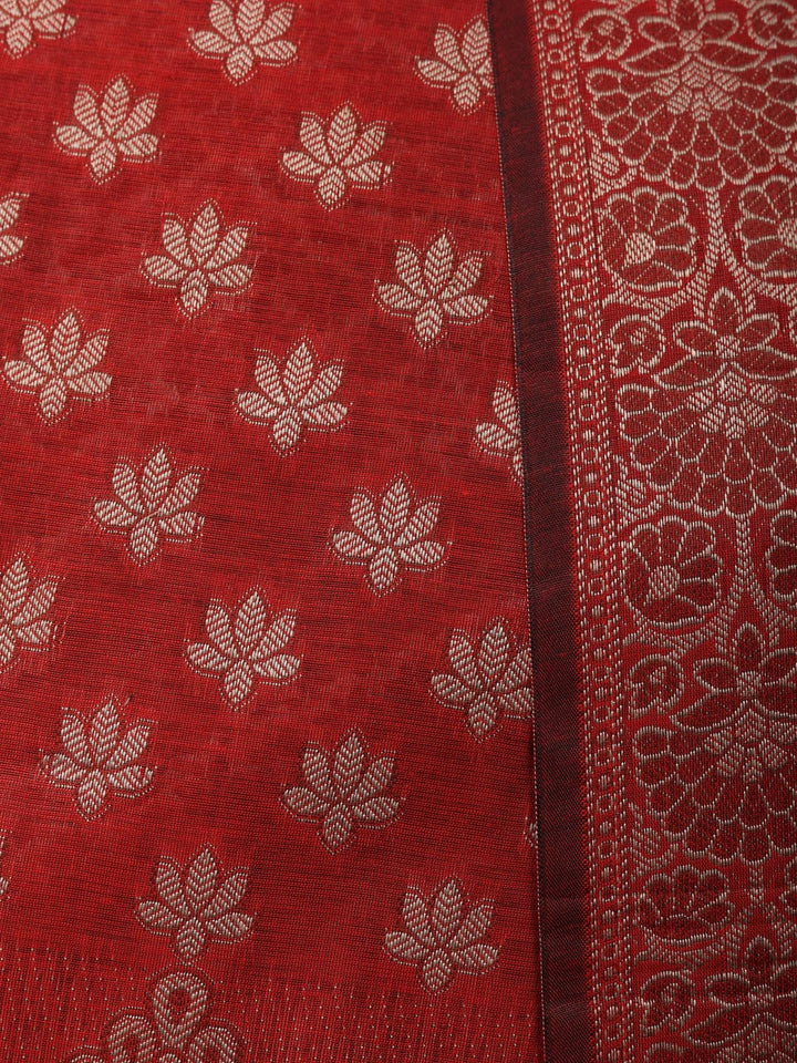 Embroidered Cotton Unstitched Suit With Pant &amp; Dupatta