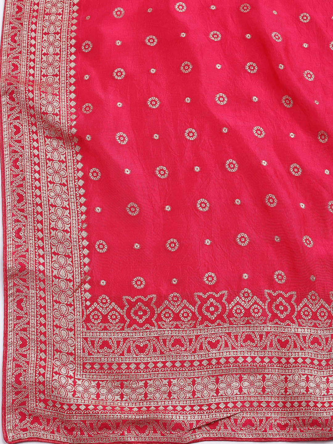 Embroidered Art Silk Unstitched Suit Piece With Dupatta