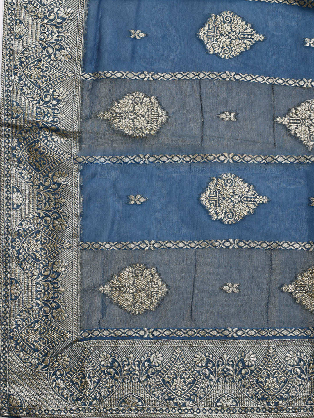 Neck Embroidered Chanderi Unstitched Suit Piece With Dupatta
