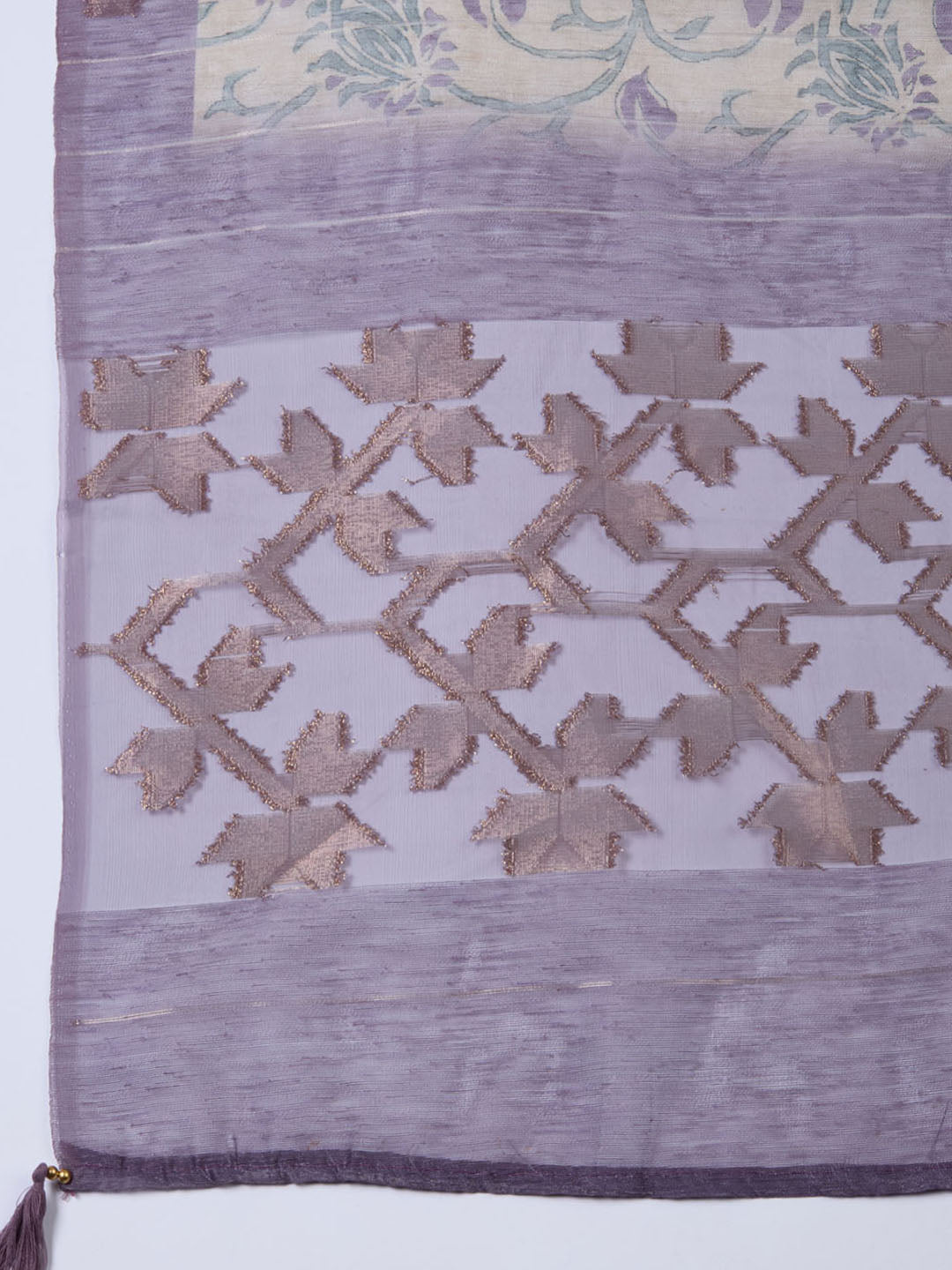Woven Tissue Unstitched Suit With Dupatta