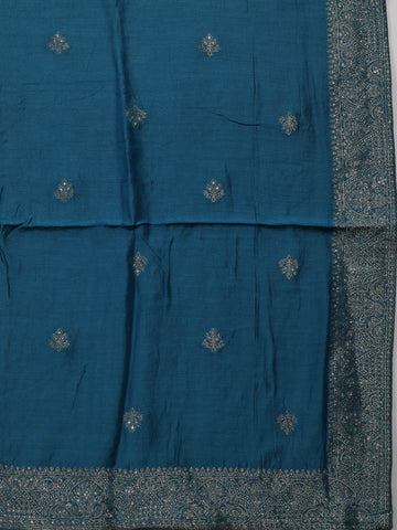 Woven Chanderi Unstitched Suit Piece With Dupatta