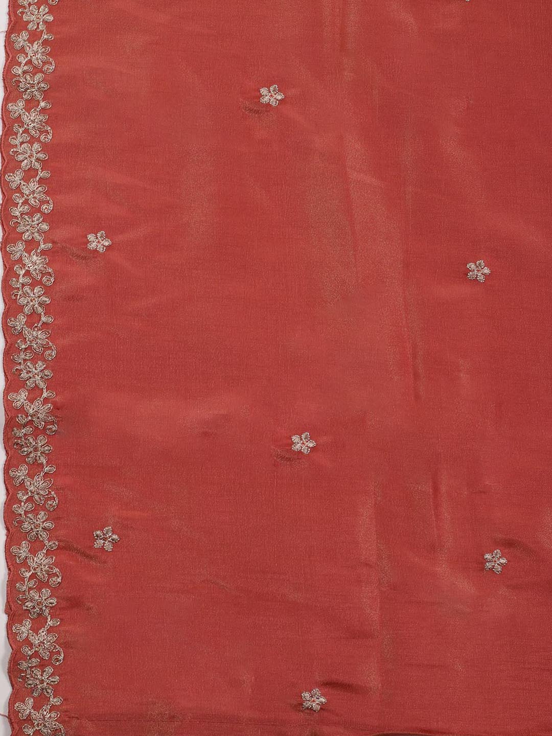 Neck Embroidered Tissue Unstitched Suit With Dupatta