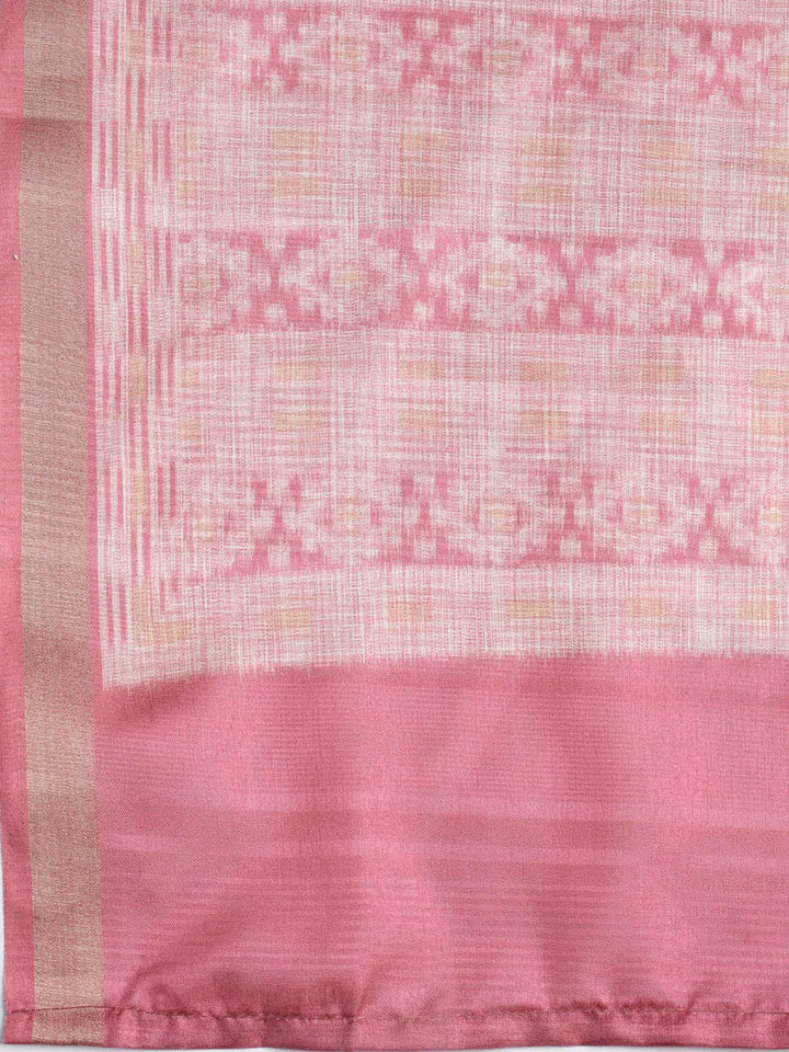 Embroidered Chanderi Unstitched Suit Piece With Dupatta