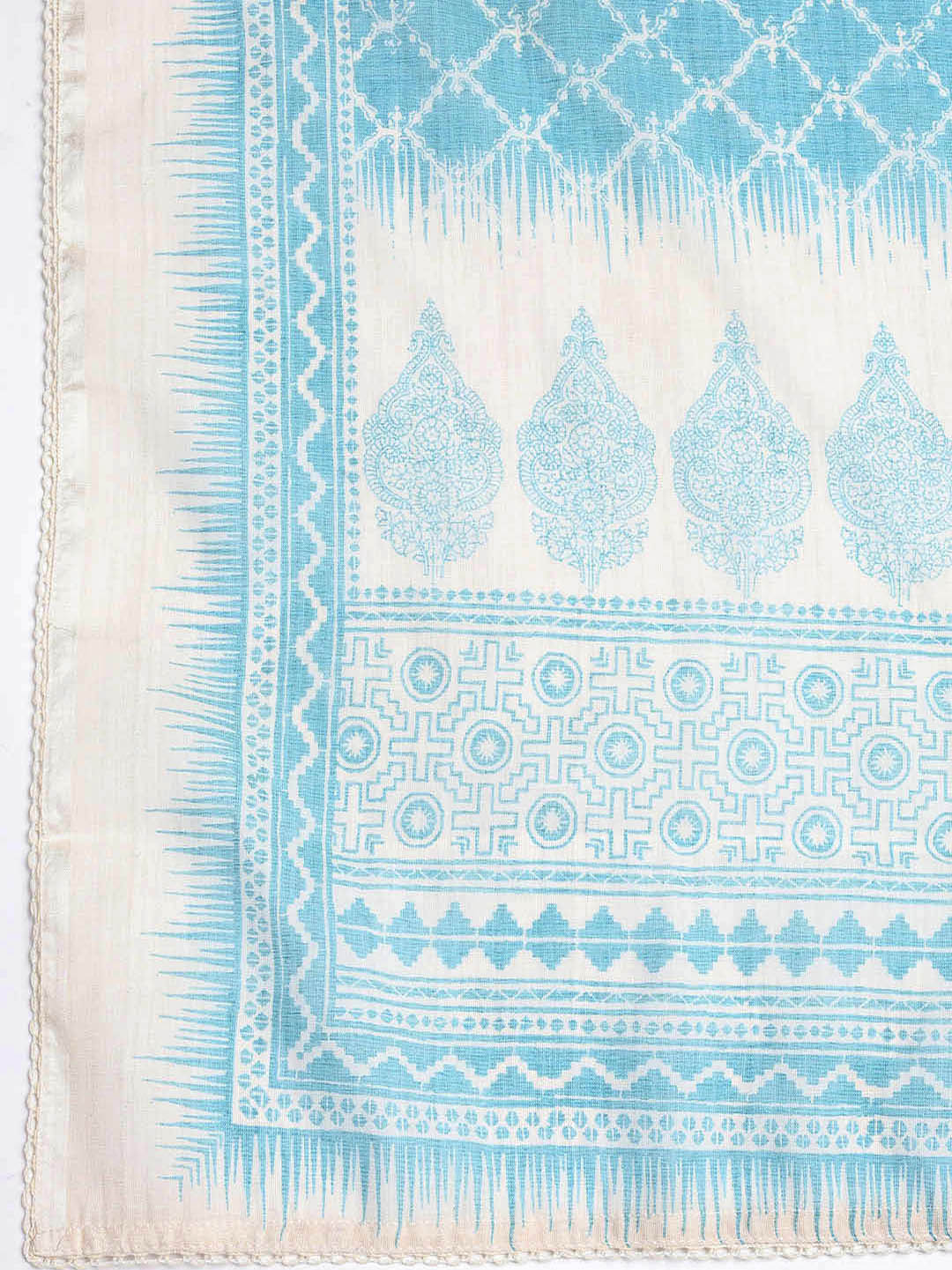 Printed Linen Unstitched Suit With Dupatta