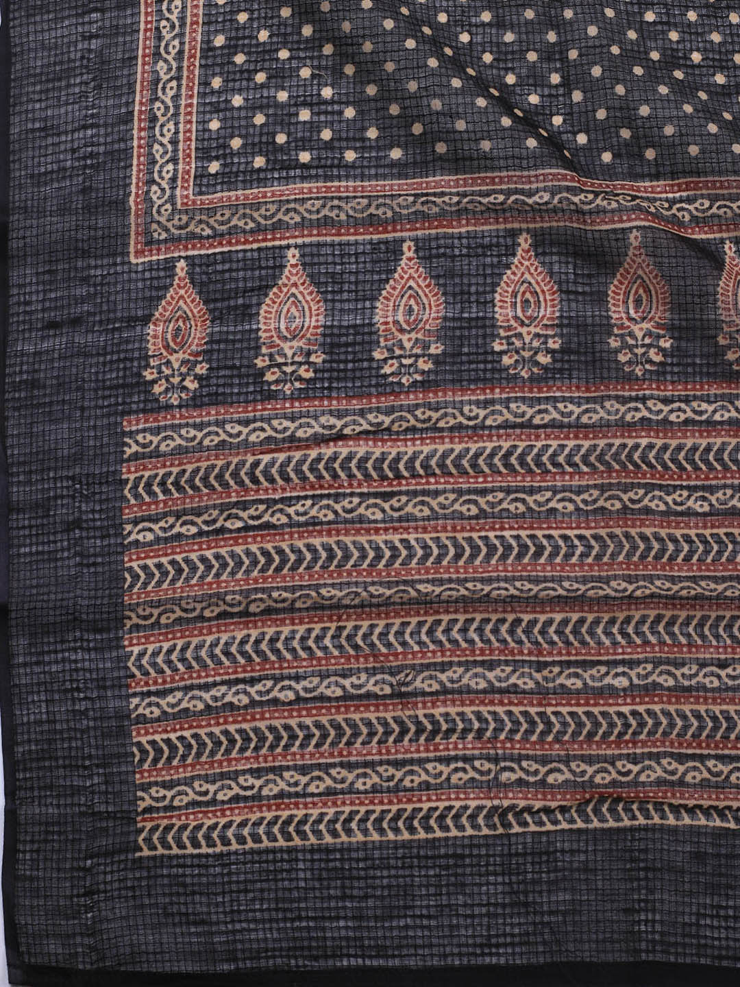 Printed Cotton Blend Unstitched Suit Piece With Dupatta