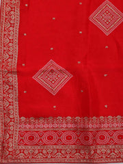 Woven Art Silk Unstitched Suit Piece With Dupatta