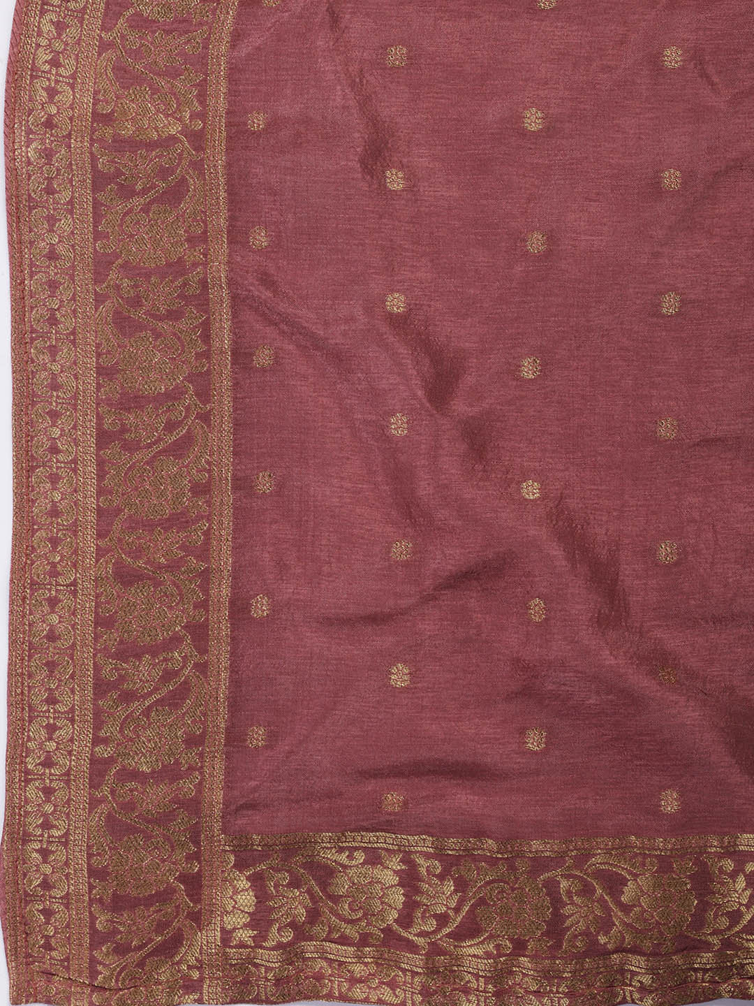 Embroidered Chanderi Unstitched Suit Piece With Dupatta