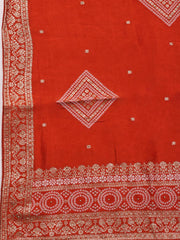 Woven Art Silk Unstitched Suit Piece With Dupatta