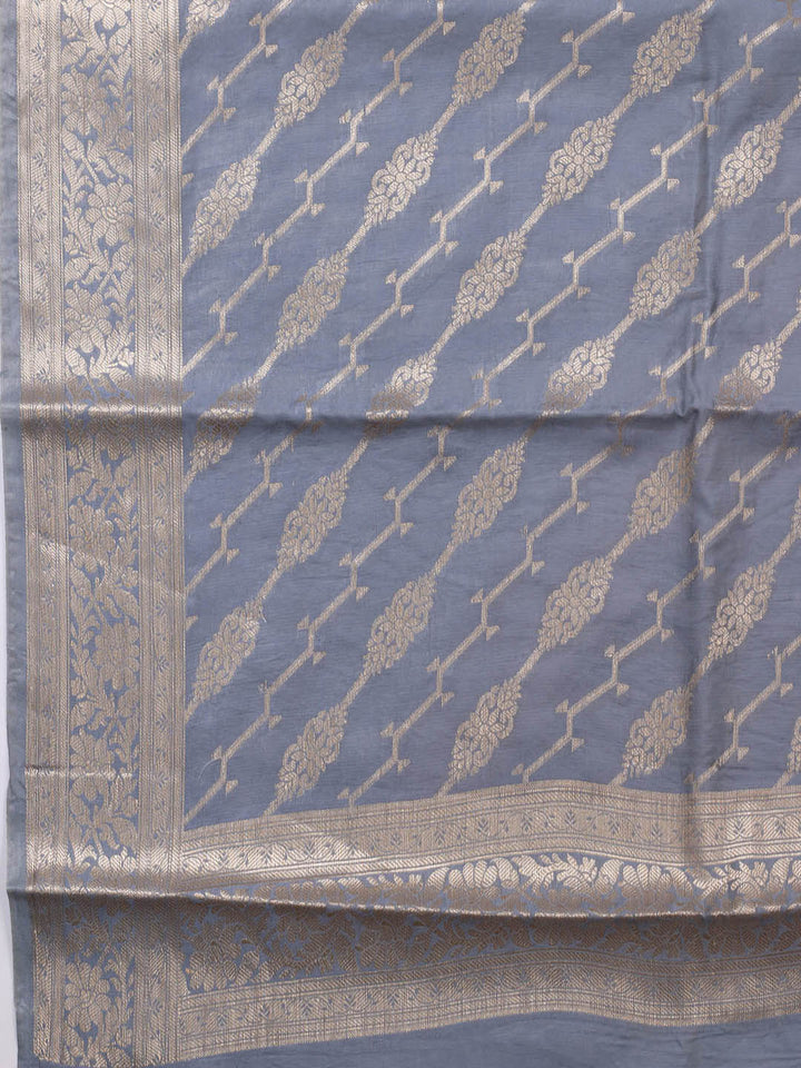 Banarasi Chanderi Unstitched Suit With Dupatta