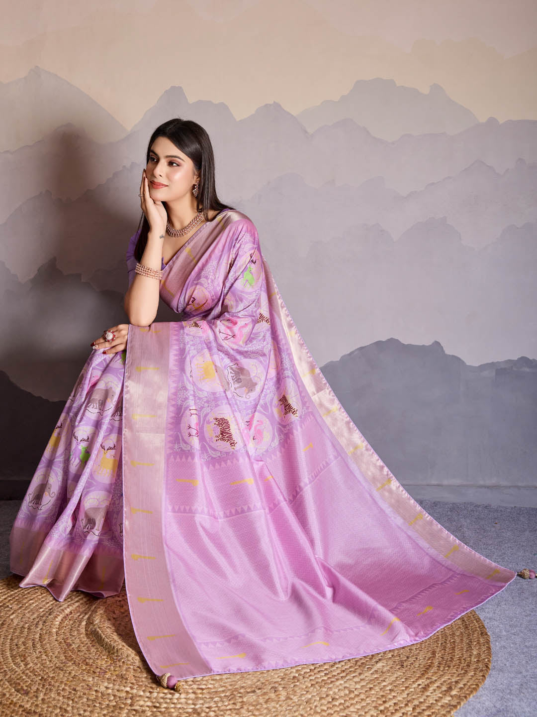 Printed Art Silk Saree