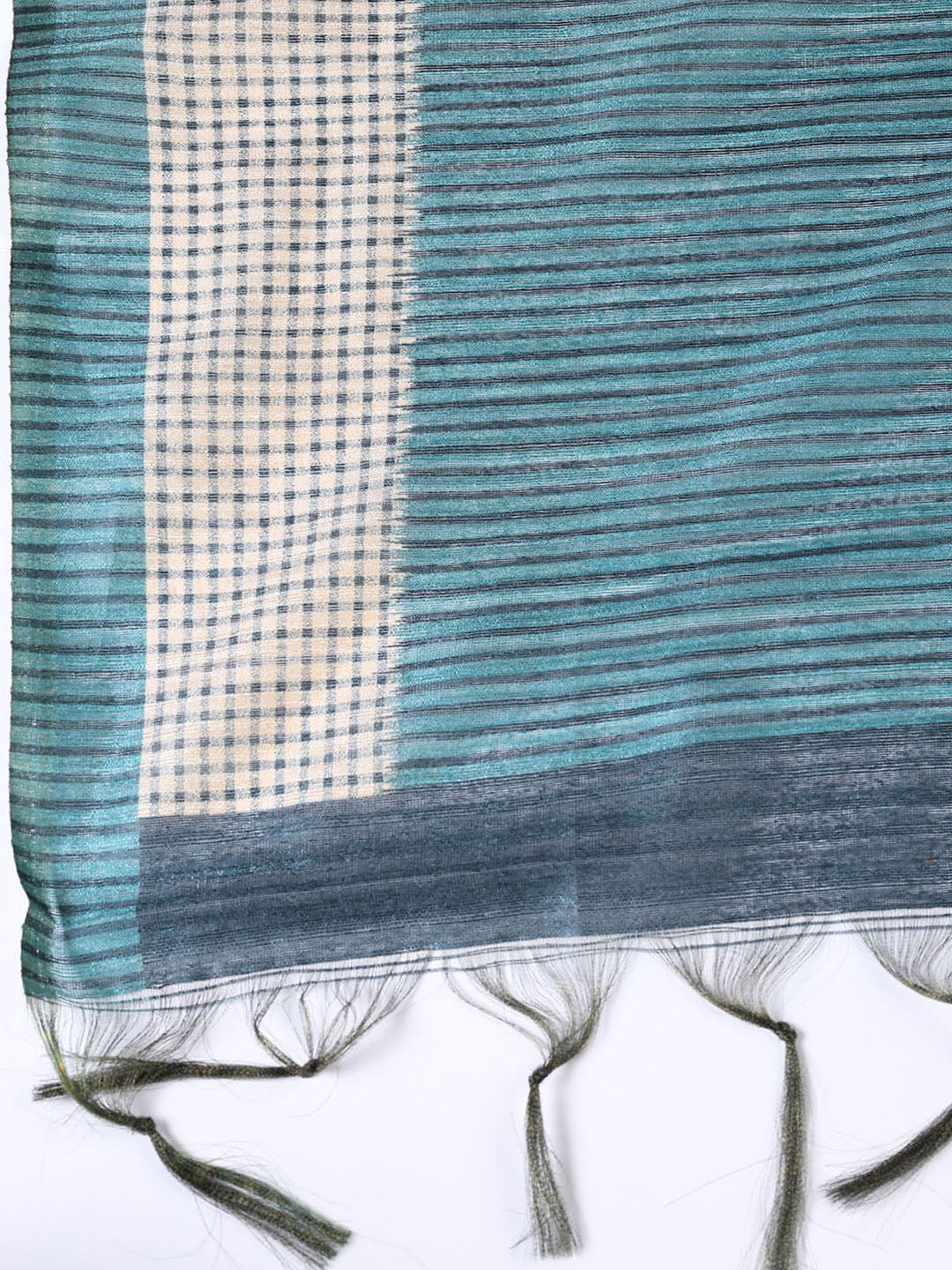 Kantha Work Chanderi Unstitched Suit With Dupatta
