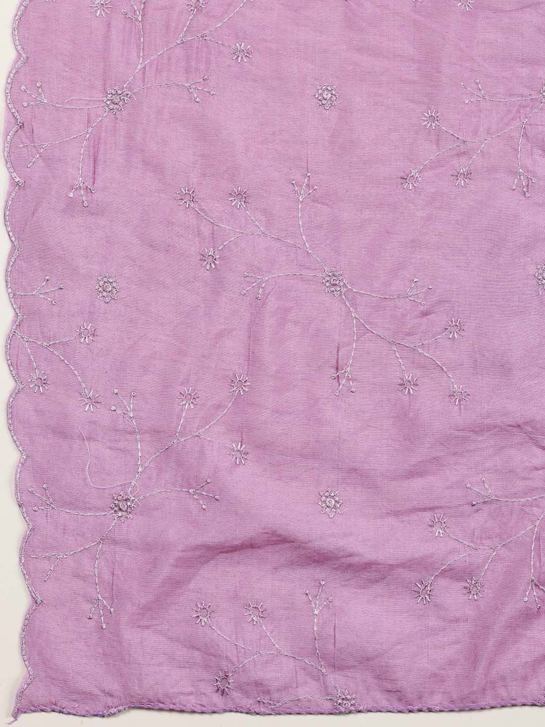 Printed Cotton Blend Unstitched Suit Piece With Dupatta