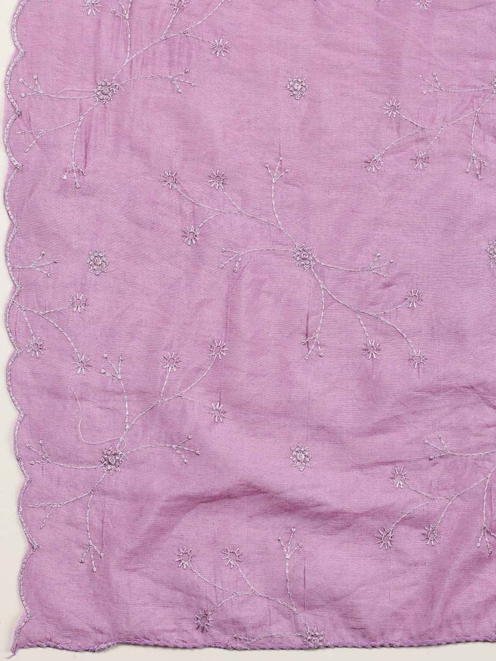 Printed Cotton Blend Unstitched Suit Piece With Dupatta