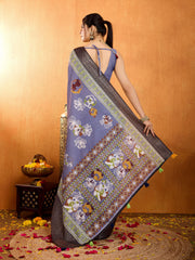 Patola Zari Border Art Silk Woven Saree