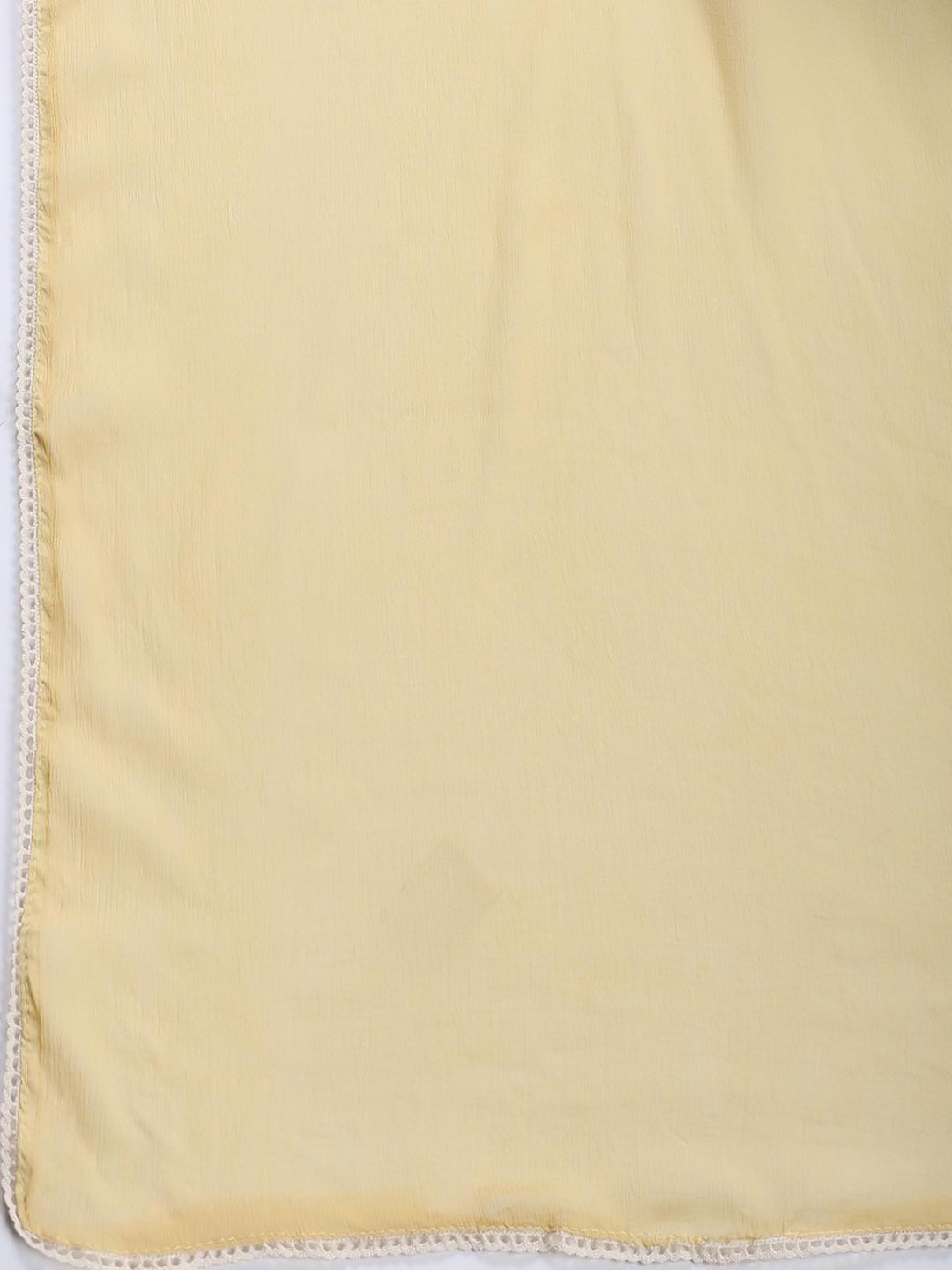 Neck Embroidered Chanderi Unstitched Suit With Dupatta