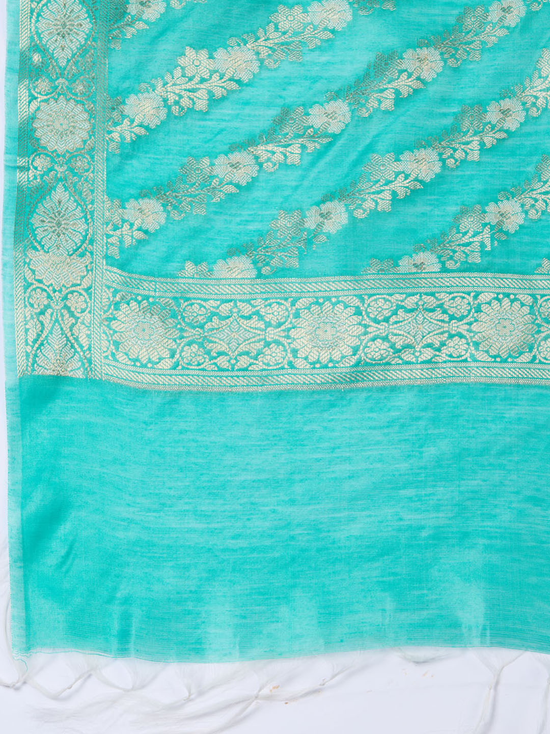 Woven Chanderi Unstitched Suit With Dupatta
