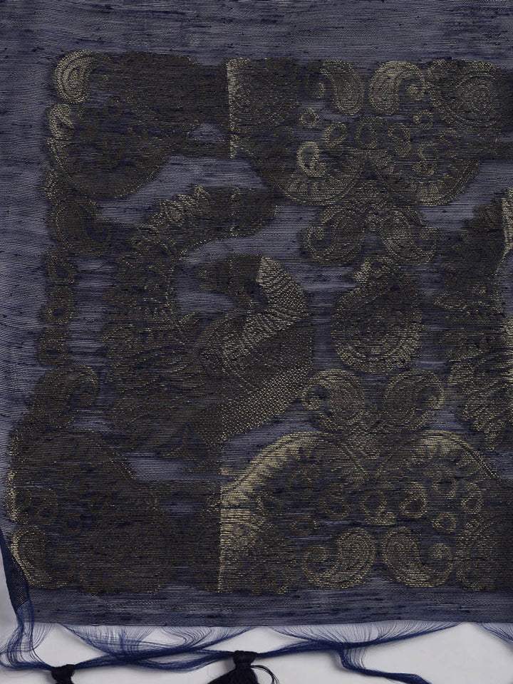 Woven Chanderi Unstitched Suit Piece With Dupatta