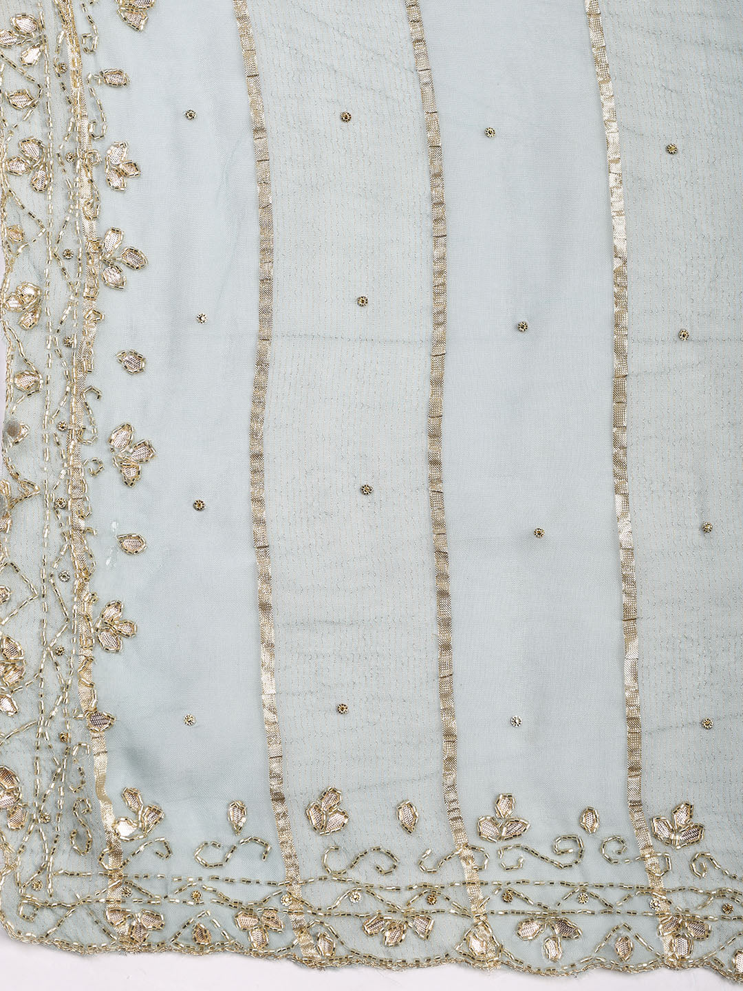 Neck Embroidered Tissue Unstitched Suit With Dupatta