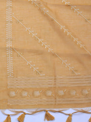 Neck Embroidery Chanderi Unstitched Suit With Dupatta