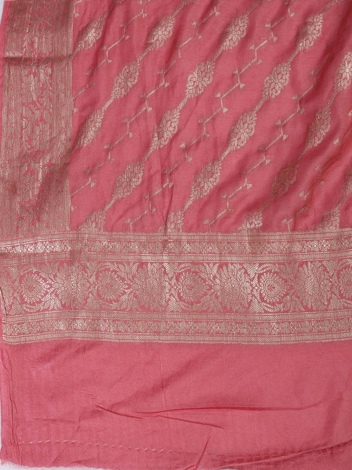 Banarasi Chanderi Unstitched Suit With Dupatta