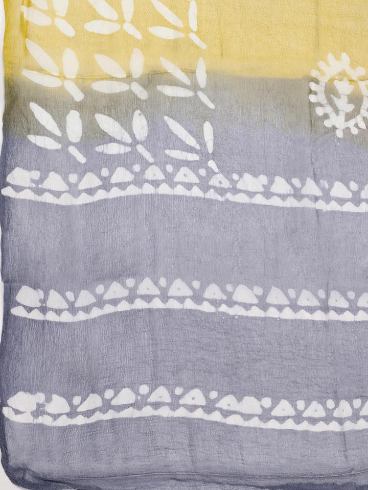 Printed Cotton Blend Unstitched Suit Piece With Dupatta