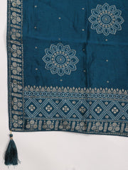 Woven Art Silk Unstitched Suit Piece With Dupatta