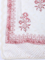 Neck Embroidery Cotton Blend Unstitched Suit With Dupatta