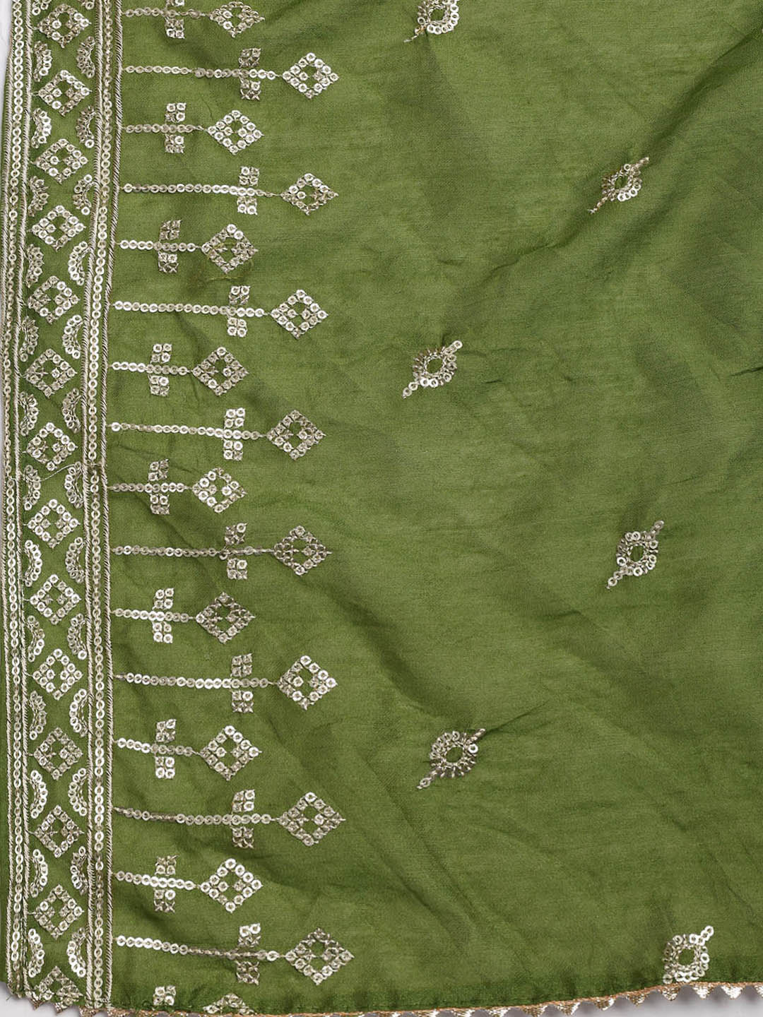 Embroidered Cotton Blend Unstitched Suit Piece With Dupatta