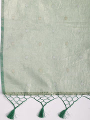 Neck Embroidered Tissue Unstitched Suit With Dupatta