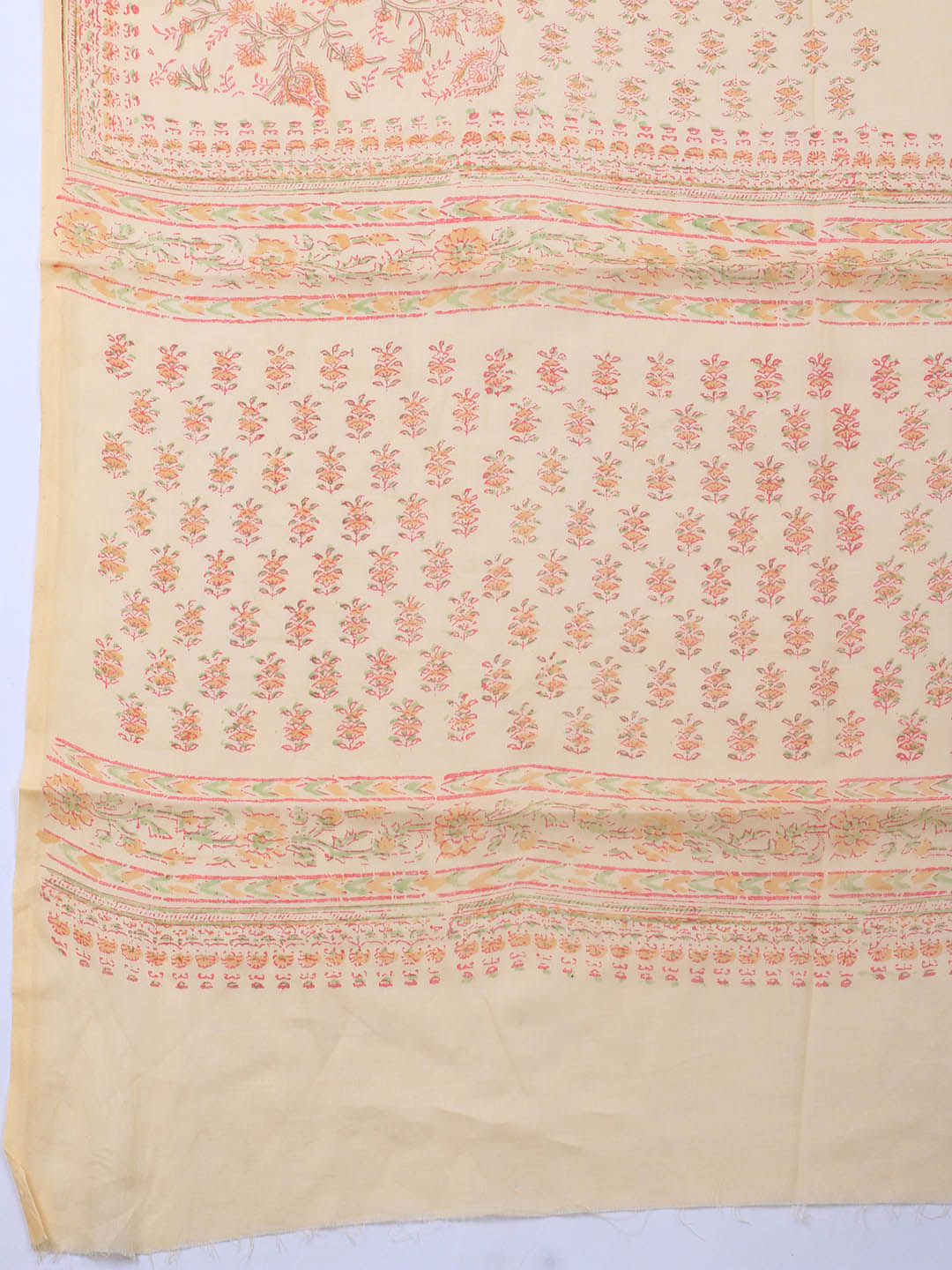 Printed Cotton Blend Unstitched Suit Piece With Dupatta