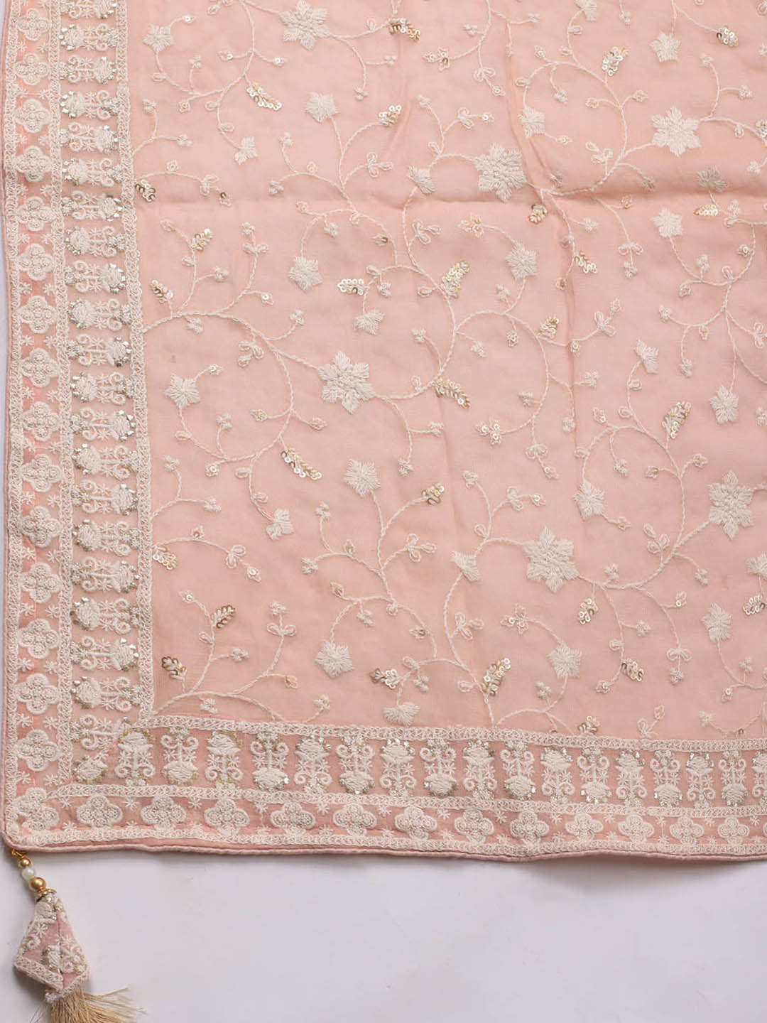 Embroidered Georgette Unstitched Suit Piece With Dupatta