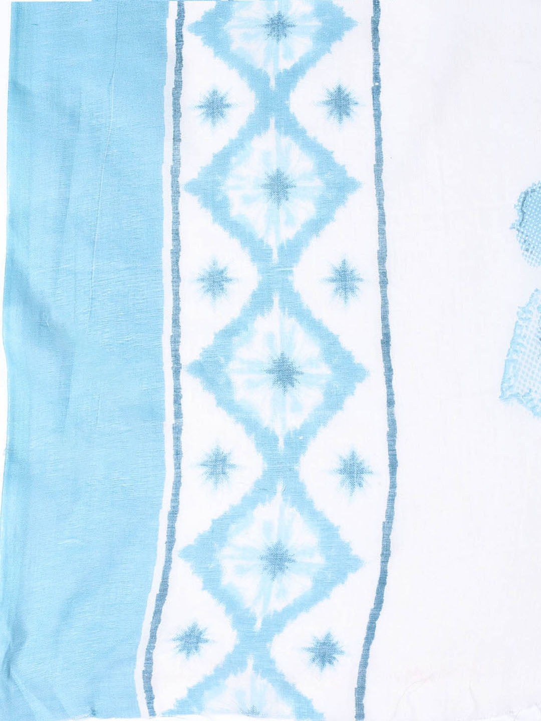 Neck Patti Cotton Blend Unstitched Suit With Dupatta