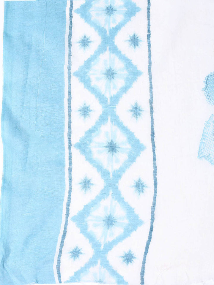 Neck Patti Cotton Blend Unstitched Suit With Dupatta