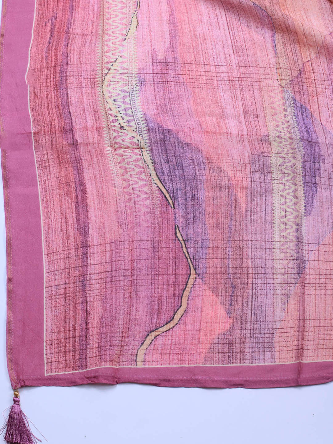 Zardozi Art Silk Unstitched Suit Piece With Dupatta
