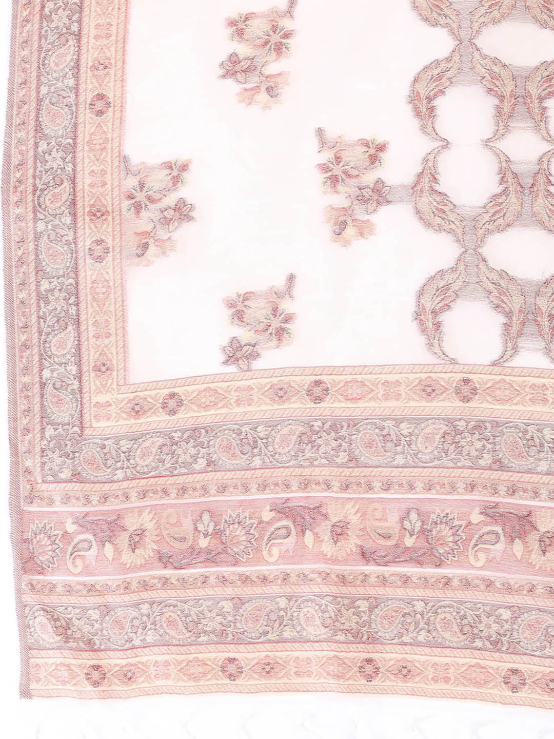 Printed Chanderi Unstitched Suit With Dupatta