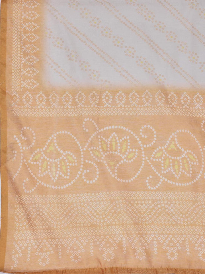 Peinted Cotton Blend Unstitched Suit With Dupatta