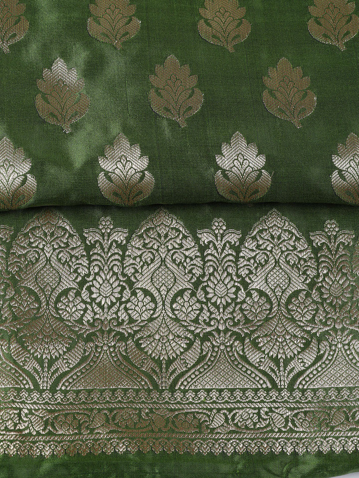 Woven Chanderi Unstitched Suit Piece With Dupatta