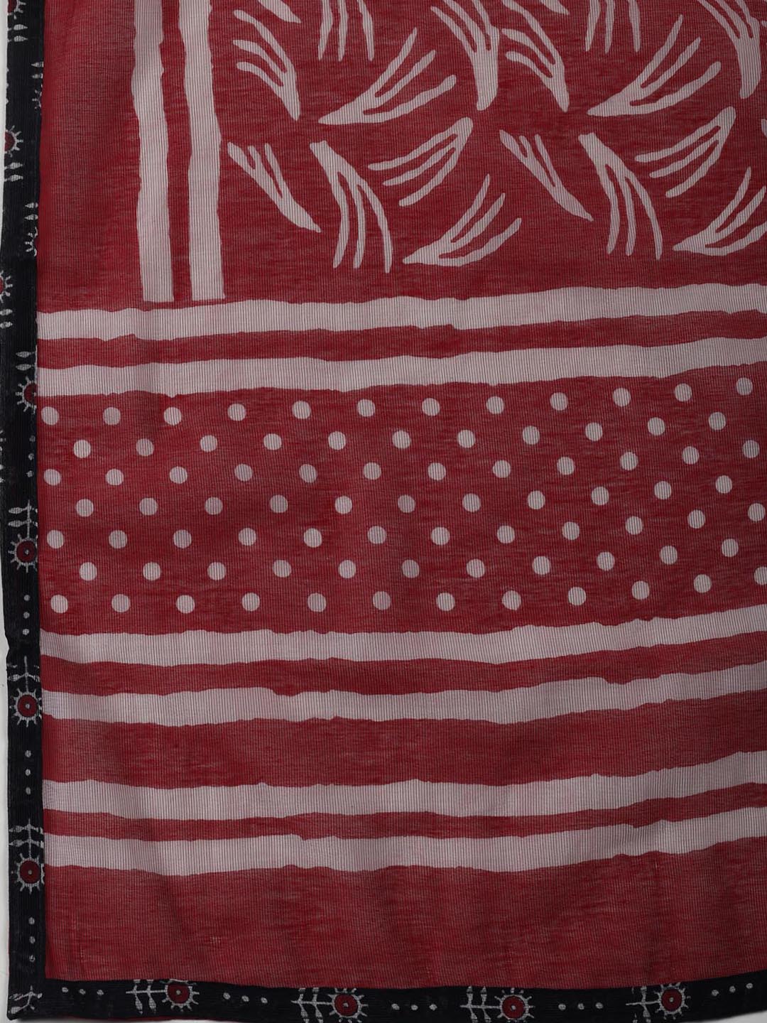 Printed Cotton Blend Unstitched Suit With Dupatta