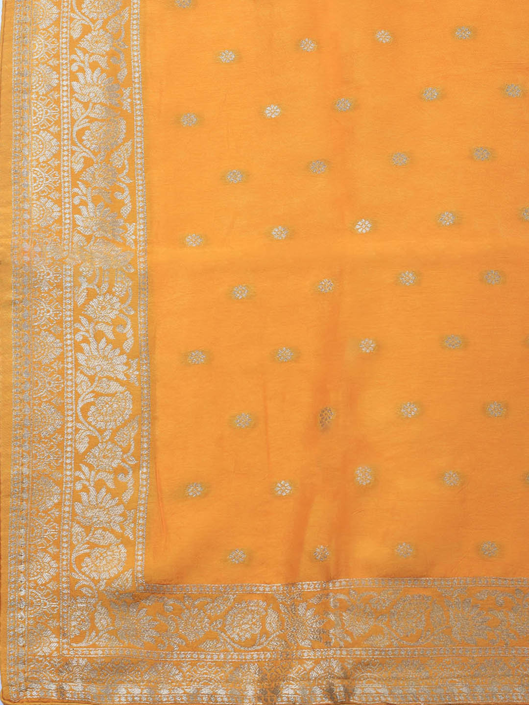 Embroidered Art Silk Unstitched Suit Piece With Dupatta