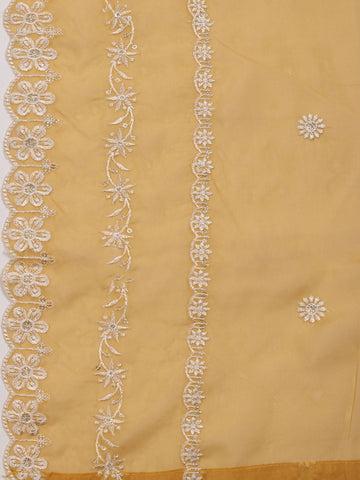 All Over Embroidered Organza Unstitched Suit With Dupatta