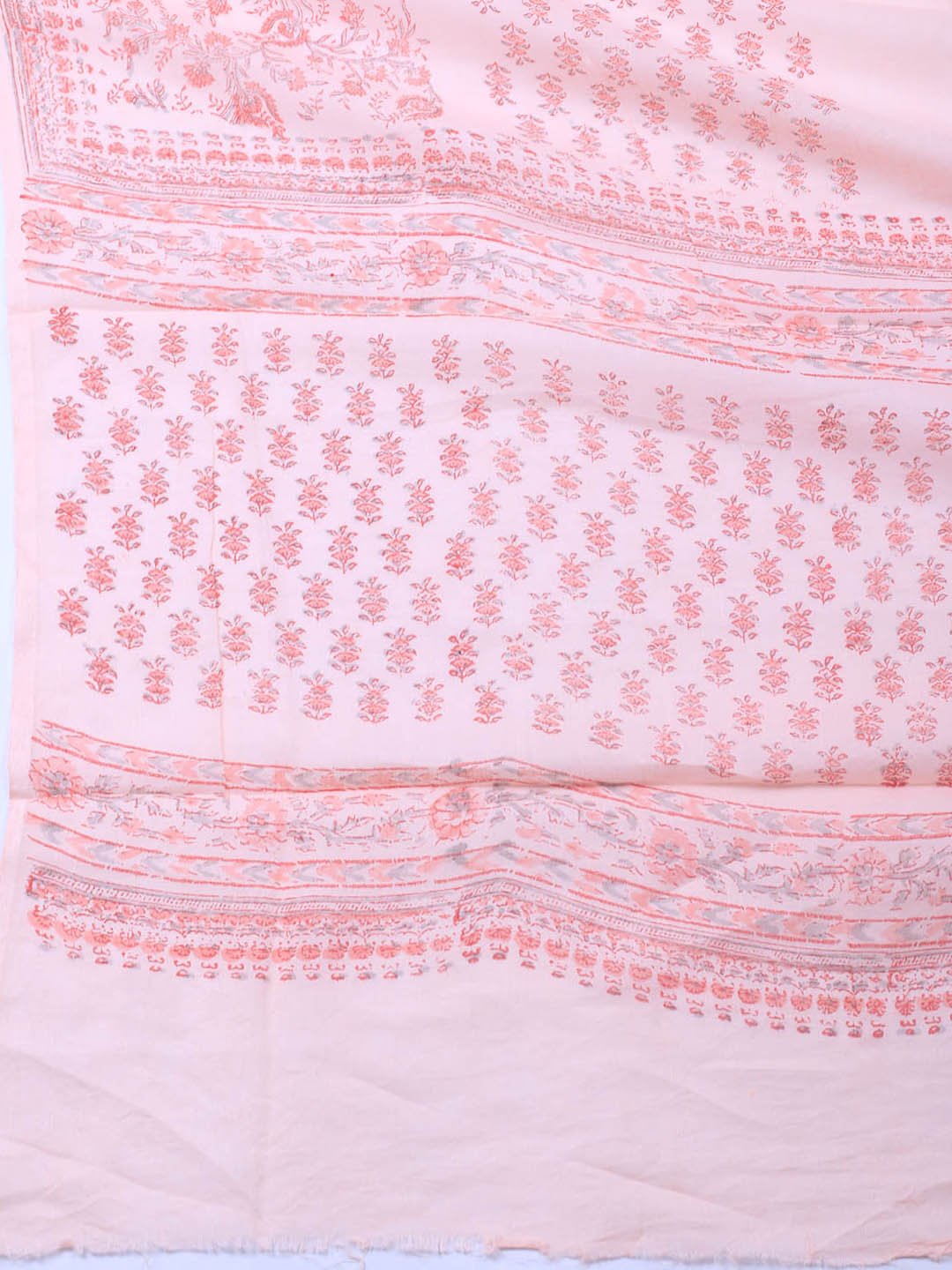 Printed Cotton Blend Unstitched Suit Piece With Dupatta