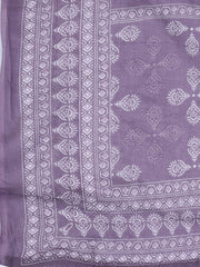 Neck Work Cotton Blend Unstitched Suit With Dupatta